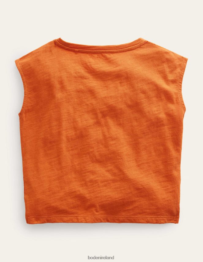 Kumquat Marl Clothing Gathered Front Tee Boden Girls L466L62888