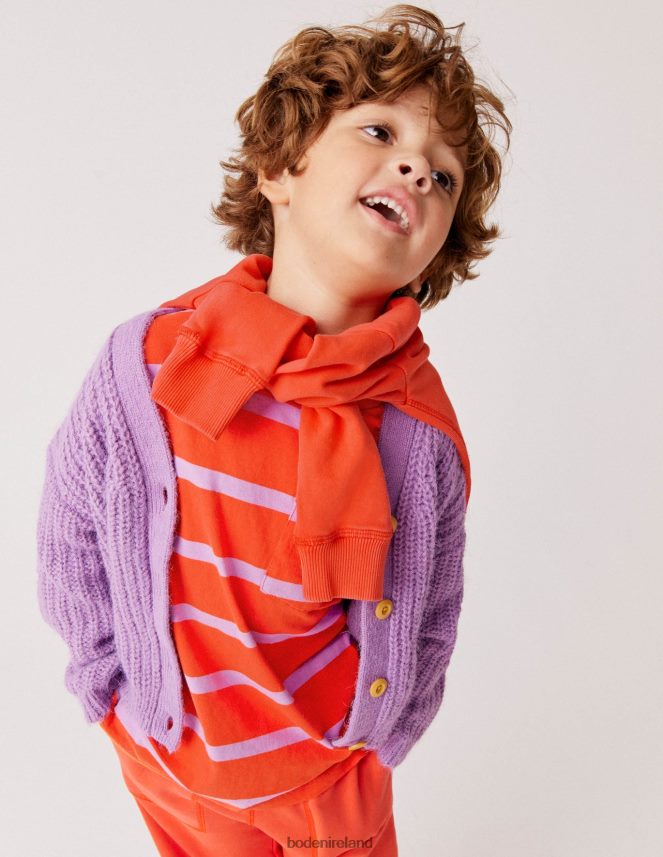 Mandarin Orange/Lupin Clothing Relaxed T-shirt Boden Girls L466L63031