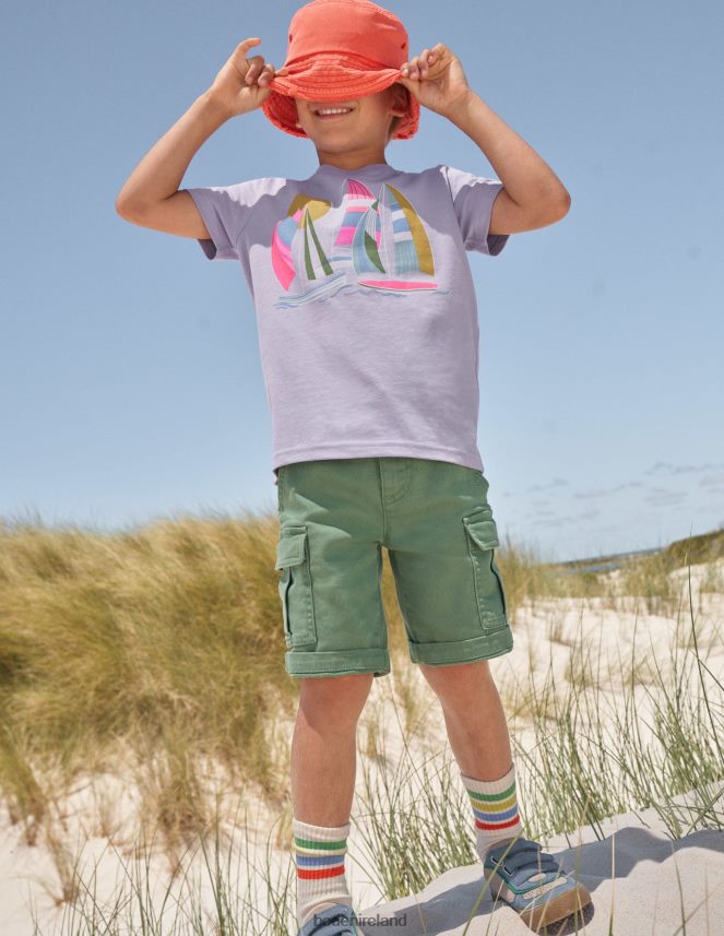 Misty Lavender Clothing Graphic-Print Cotton T-Shirt Boden Girls L466L63149