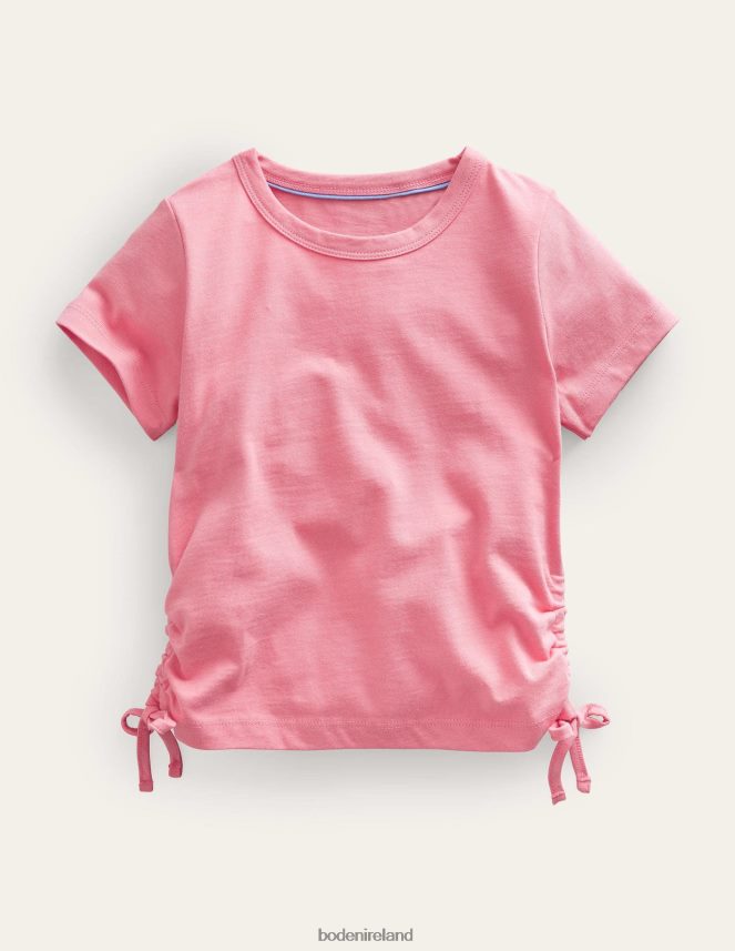 Peach Punch Pink Clothing Ruched Side Tee Boden Girls L466L62831