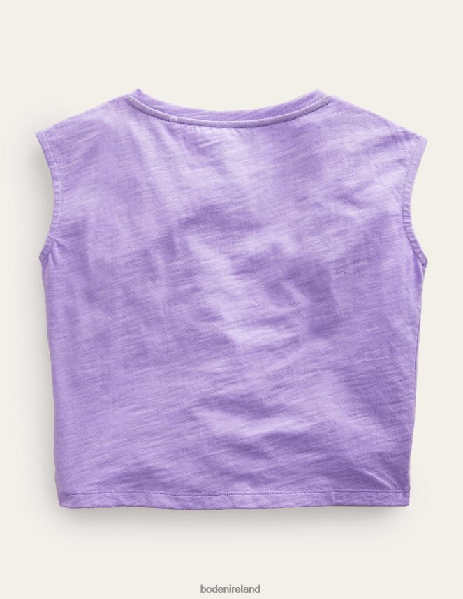 Pretty Lavender Purple Clothing Gathered Front Tee Boden Girls L466L63092