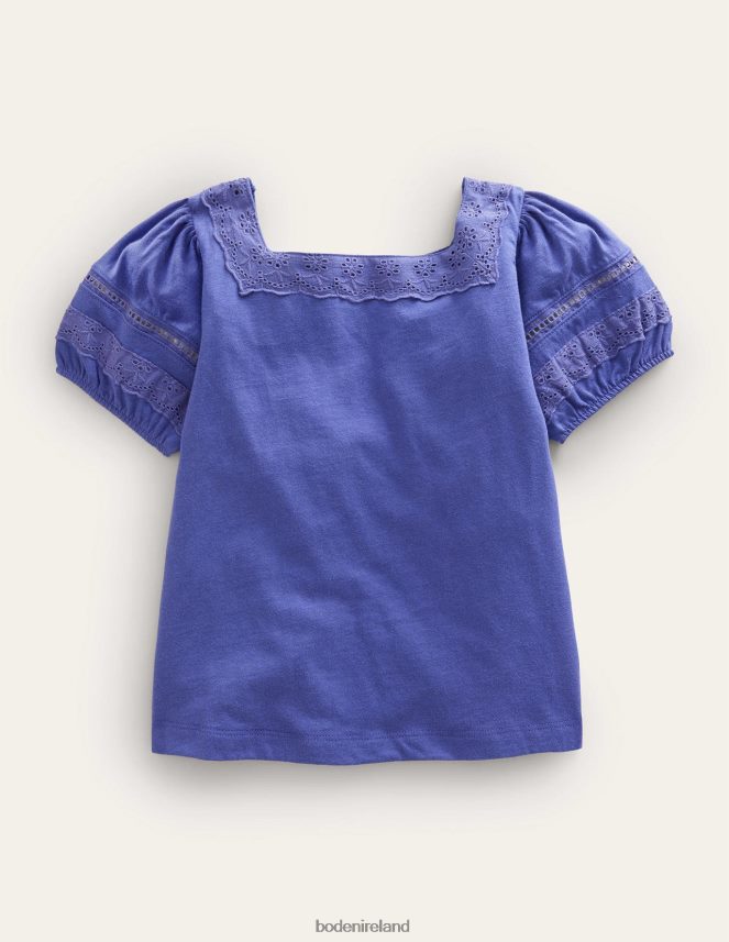 Soft Starboard Blue Clothing Square Neck Swing Top Boden Girls L466L62955