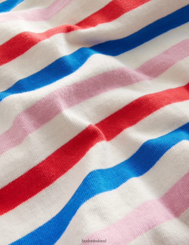 Strawberry Tart Red/Lilac Pink Clothing Boat Neck T-Shirt Boden Girls L466L62990