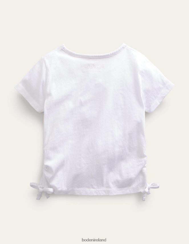 Sunshine White Clothing Ruched T-shirt Boden Girls L466L62987