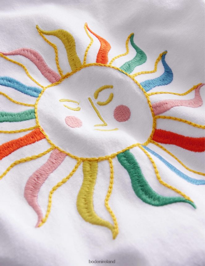 Sunshine White Clothing Ruched T-shirt Boden Girls L466L62987
