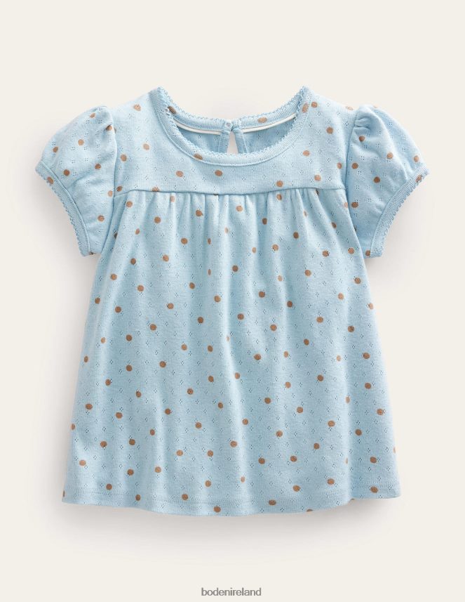 Surf Blue Clothing Pointelle Top Boden Girls L466L62927