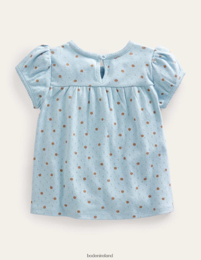 Surf Blue Clothing Pointelle Top Boden Girls L466L62927