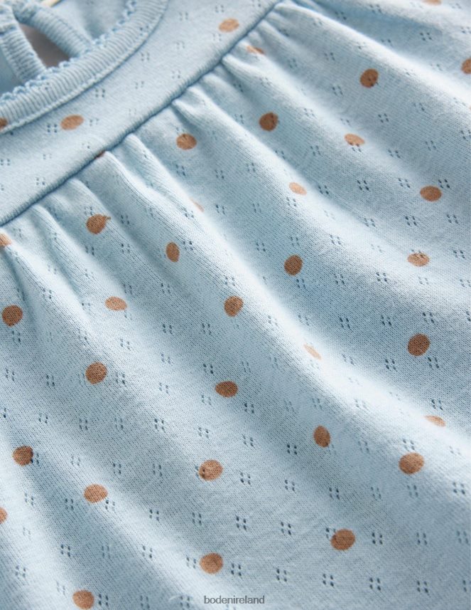 Surf Blue Clothing Pointelle Top Boden Girls L466L62927