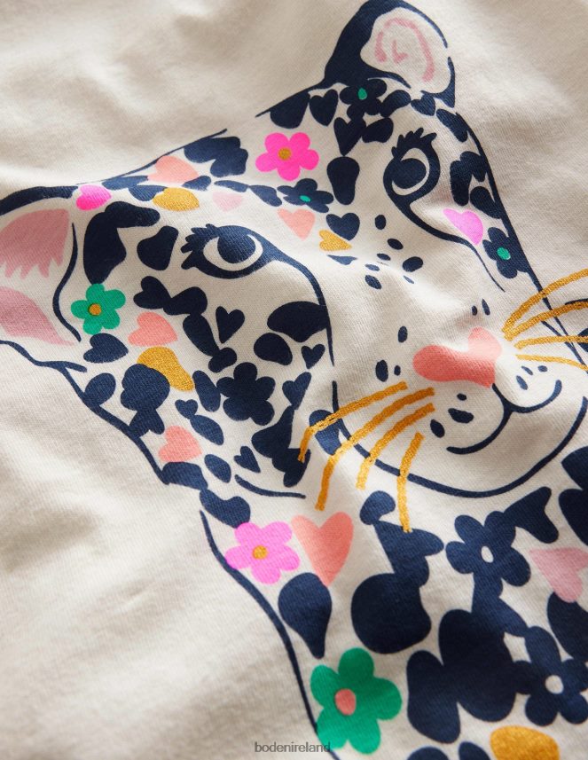 Vanilla Pod Leopard Clothing Leopard Logo Tee Boden Girls L466L6765