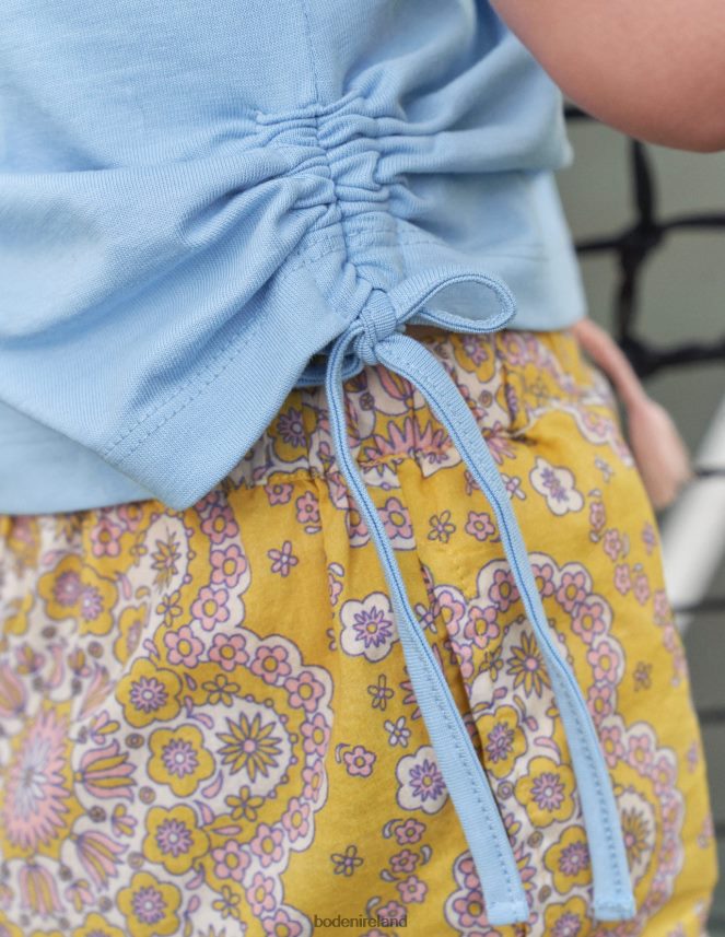 Vista Blue Clothing Ruched Side Tee Boden Girls L466L63032