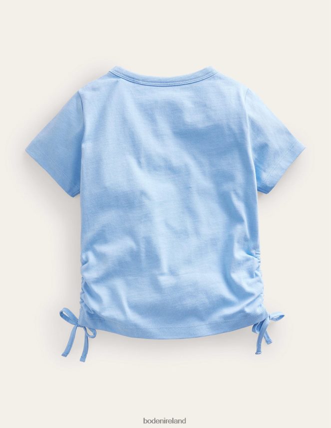 Vista Blue Clothing Ruched Side Tee Boden Girls L466L63032