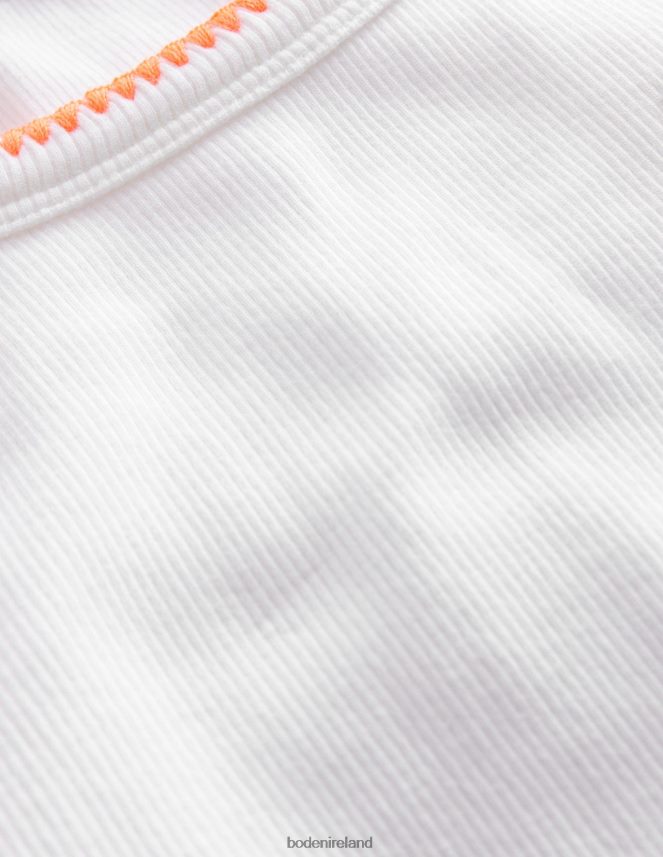 White Clothing Cut Away Vest Boden Girls L466L6764