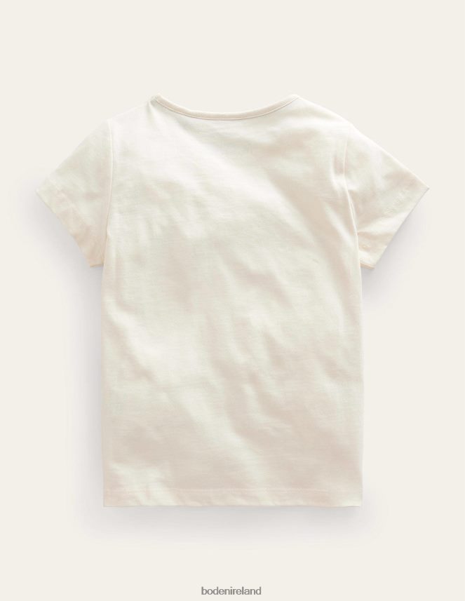 White Solar Power Clothing Printed Graphic T-Shirt Boden Girls L466L62997