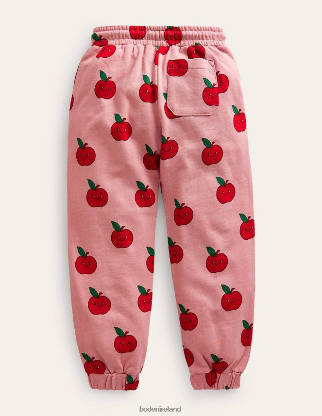 Almond Pink Apples Clothing Printed Jogger Boden Girls L466L6798