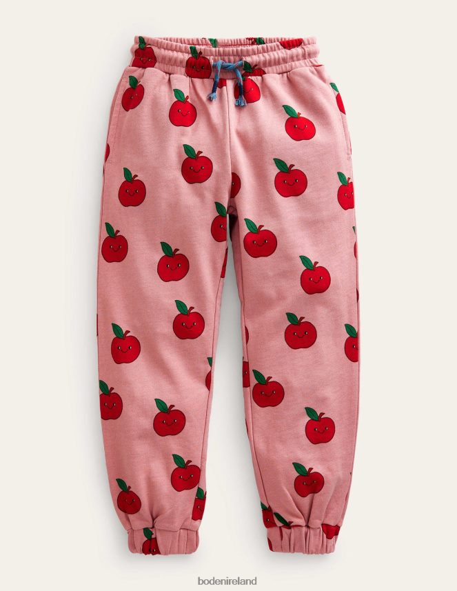Almond Pink Apples Clothing Printed Jogger Boden Girls L466L6798