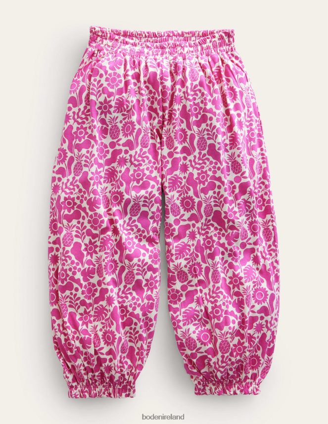 Amazing Pink Holiday Floral Clothing Jersey Harem Pant Boden Girls L466L62779