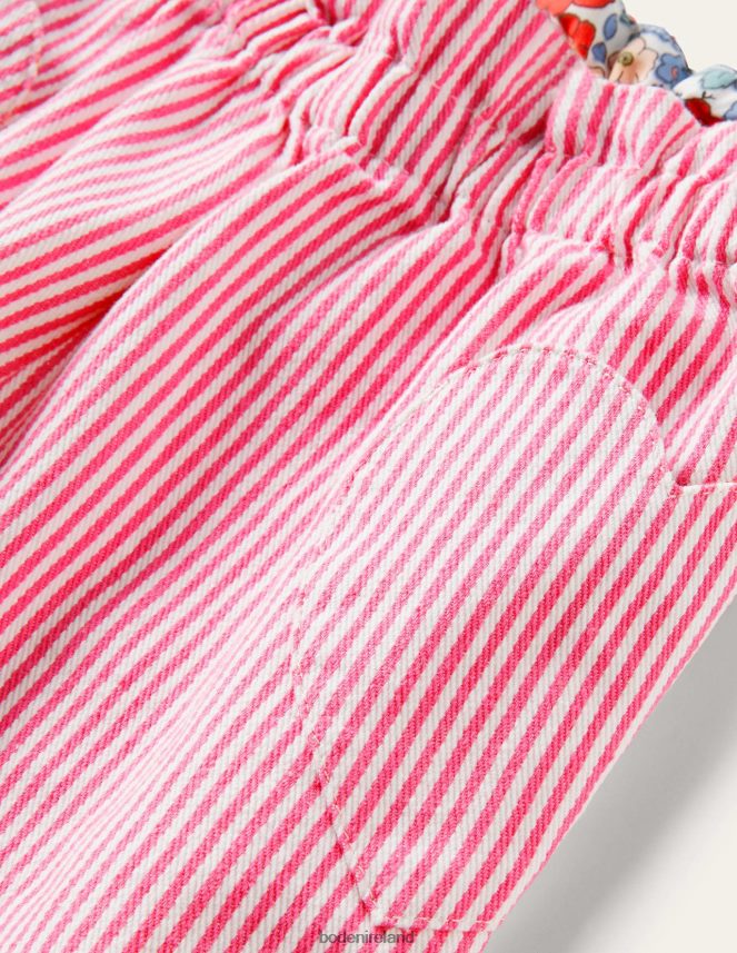 Festival Pink Ticking Stripe Clothing Pull-on Trousers Boden Girls L466L62984