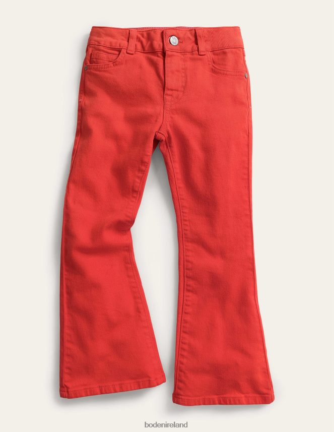 Mandarin Red Clothing Kick Flare Jean Boden Girls L466L62646