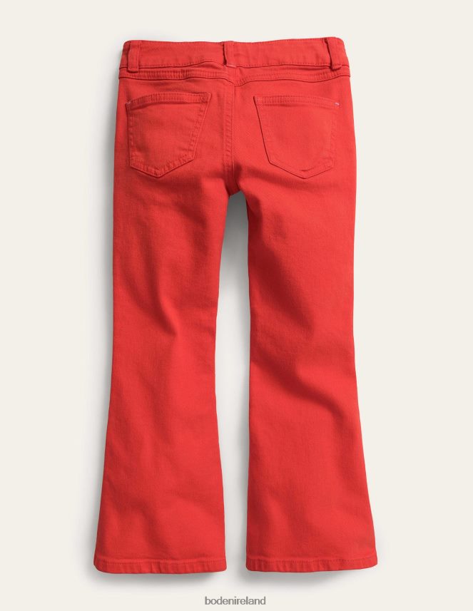 Mandarin Red Clothing Kick Flare Jean Boden Girls L466L62646
