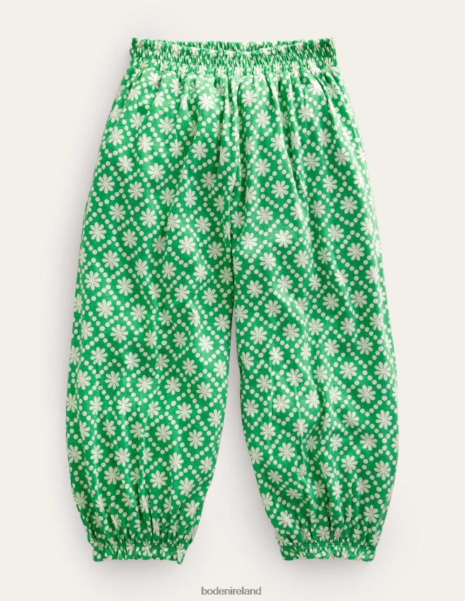School Green Daisies Clothing Jersey Harem Pant Boden Girls L466L62771