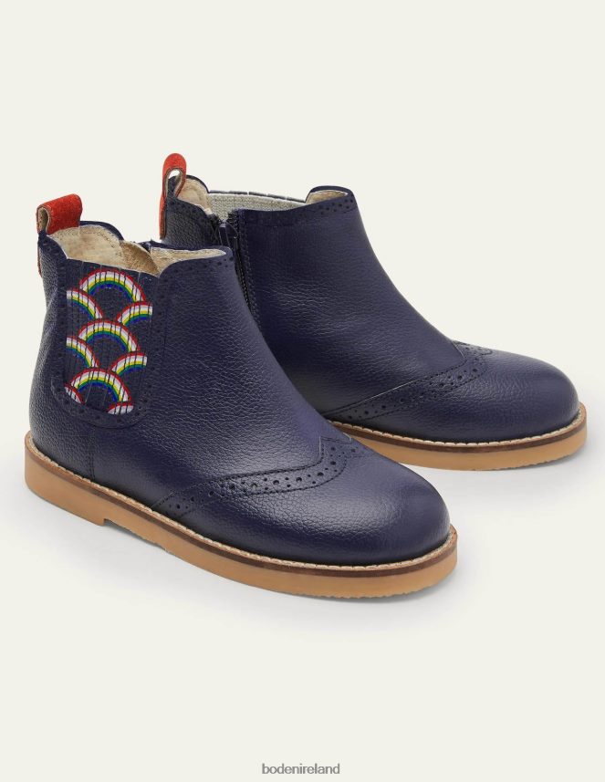 College Navy Footwear Leather Chelsea Boots Boden Girls L466L62765