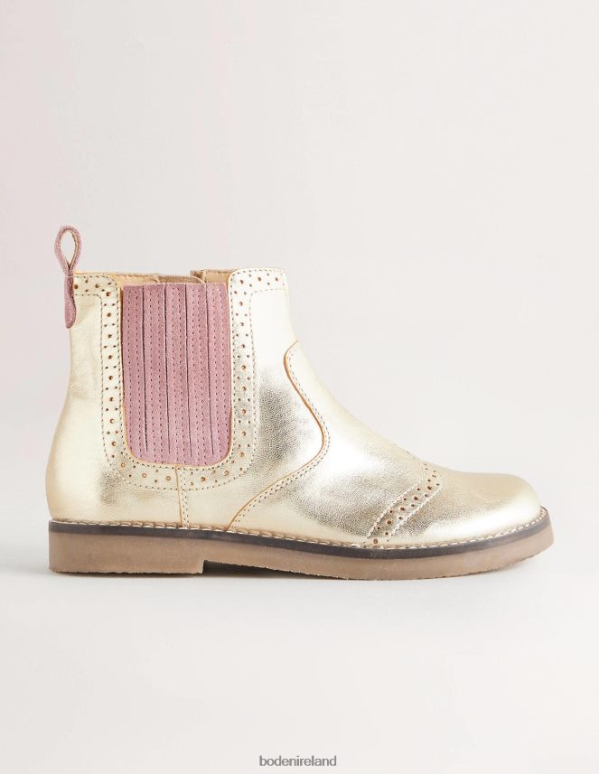 Gold Metallic Footwear Chelsea Boots Boden Girls L466L62738