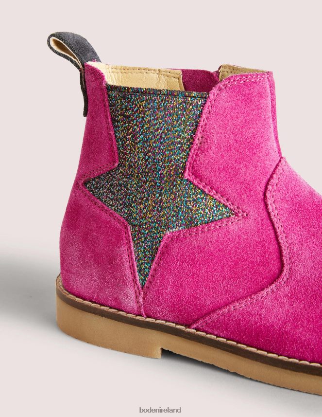 Hot Pink Star Footwear Chelsea Boots Boden Girls L466L62703