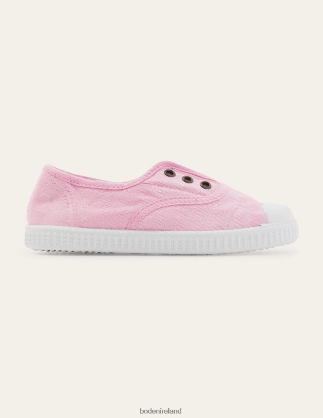 Cameo Pink Footwear Laceless Canvas Pull-ons Boden Girls L466L6812