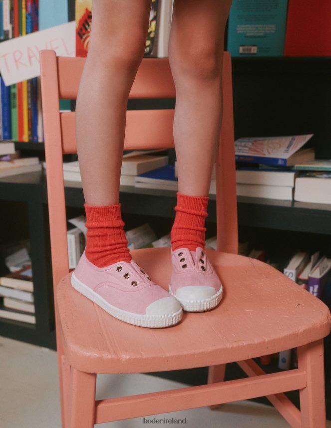 Cameo Pink Footwear Laceless Canvas Pull-ons Boden Girls L466L6812