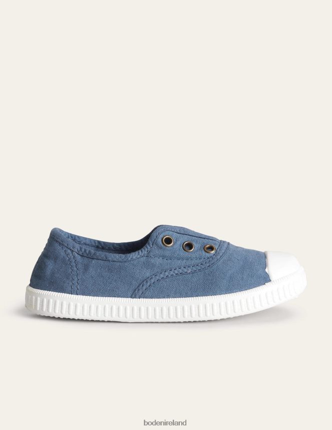 College Navy Footwear Laceless Canvas Pull-ons Boden Girls L466L6816