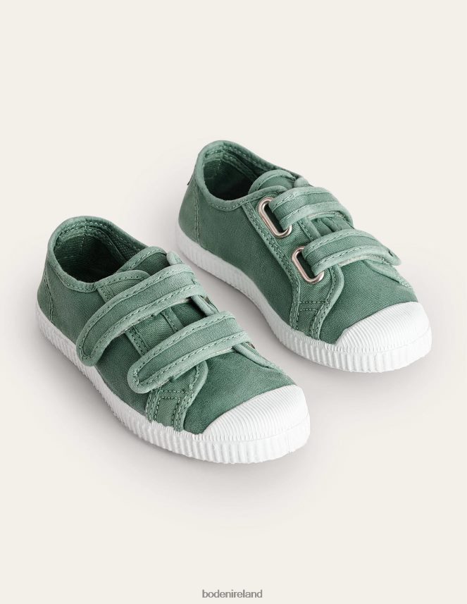 Penzance Footwear Double Strap Canvas Shoes Boden Girls L466L6827