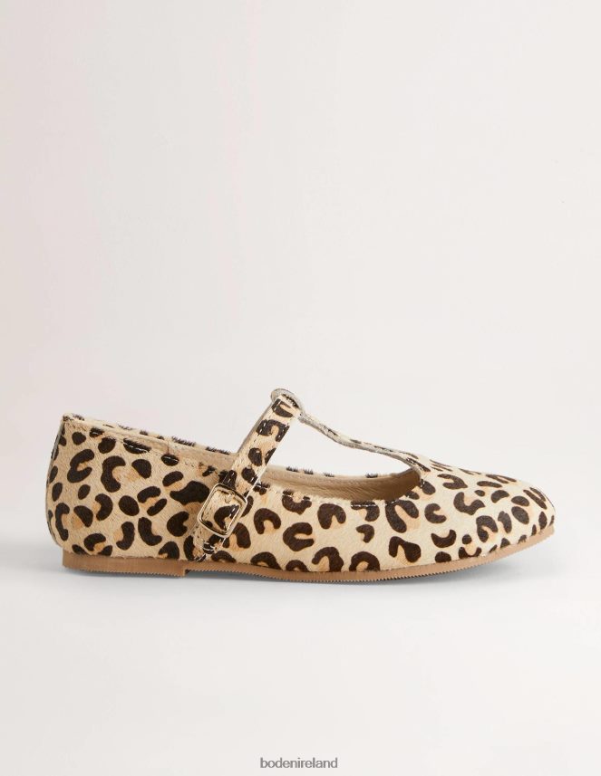 Leopard Footwear Party T-bars Shoes Boden Girls L466L62761