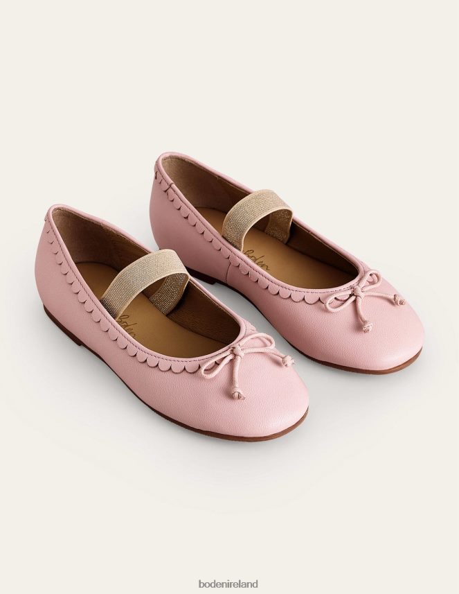 Provence Dusty Pink Footwear Leather Ballet Flat Boden Girls L466L62687