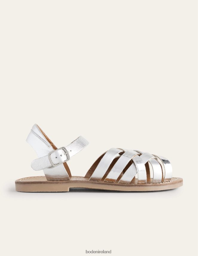 Metallic Silver Footwear Strappy Sandals Boden Girls L466L62764