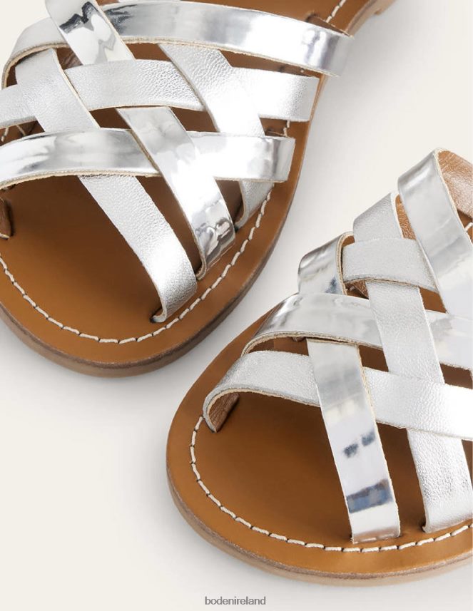 Metallic Silver Footwear Strappy Sandals Boden Girls L466L62764