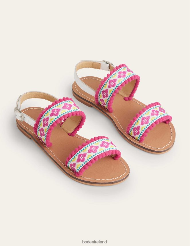 Multi Footwear Embroidered Sandals Boden Girls L466L62695