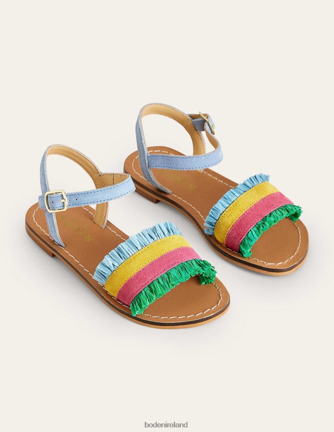 Multi Footwear Raffia Sandals Boden Girls L466L62671