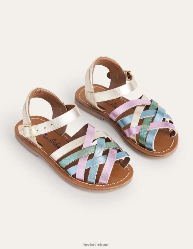 Multi Metallic Footwear Strappy Sandals Boden Girls L466L62763