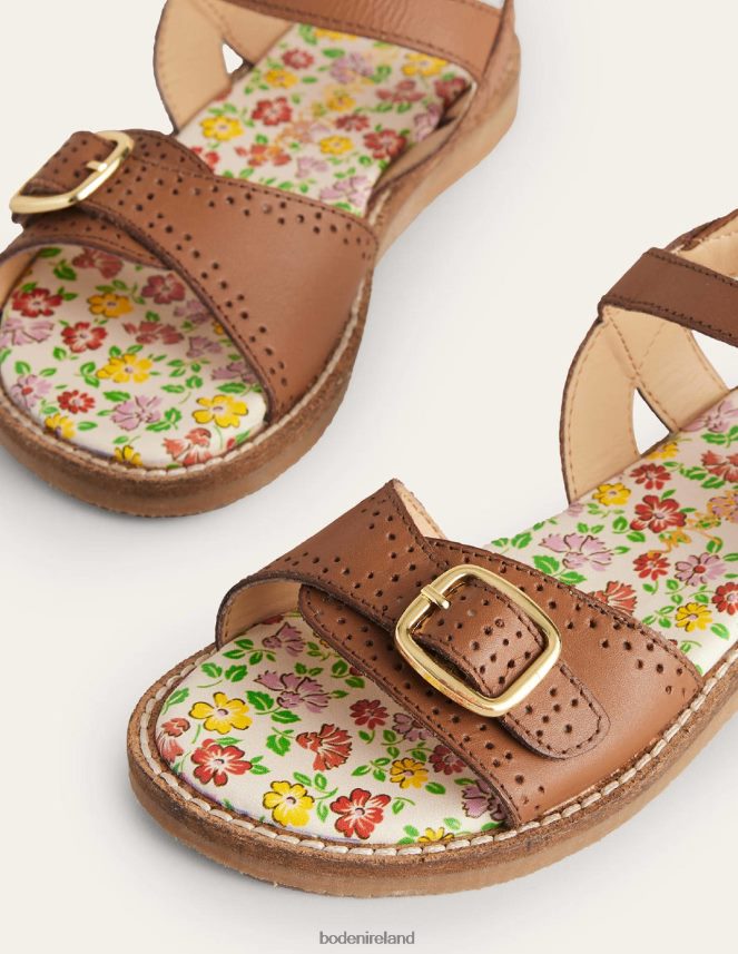 Tan Footwear Leather Buckle Sandals Boden Girls L466L62739