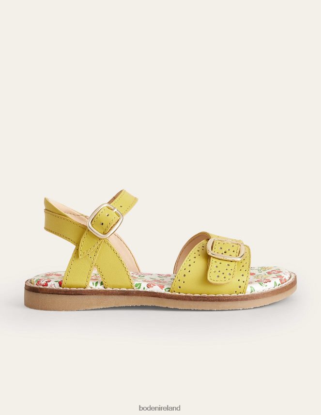 Yellow Footwear Leather Buckle Sandals Boden Girls L466L62713