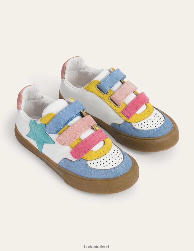 Multi Pastel Footwear Leather Low Tops Boden Girls L466L6825