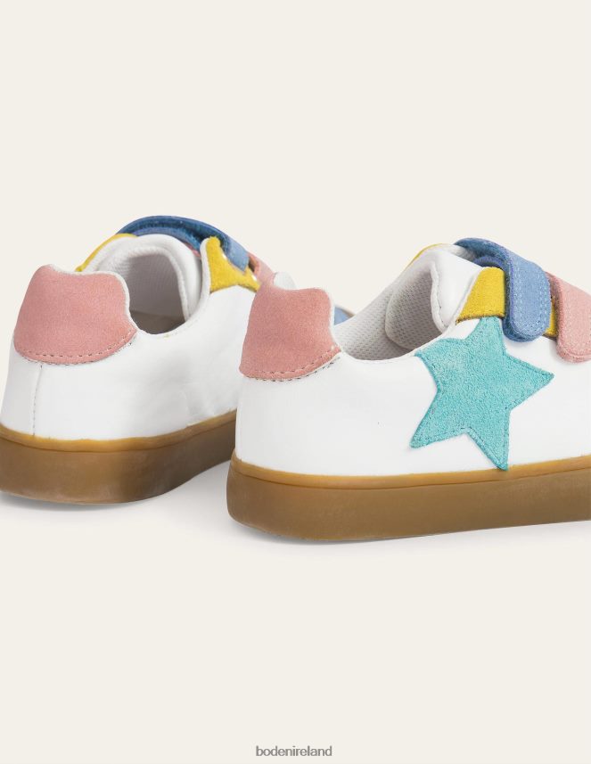 Multi Pastel Footwear Leather Low Tops Boden Girls L466L6825