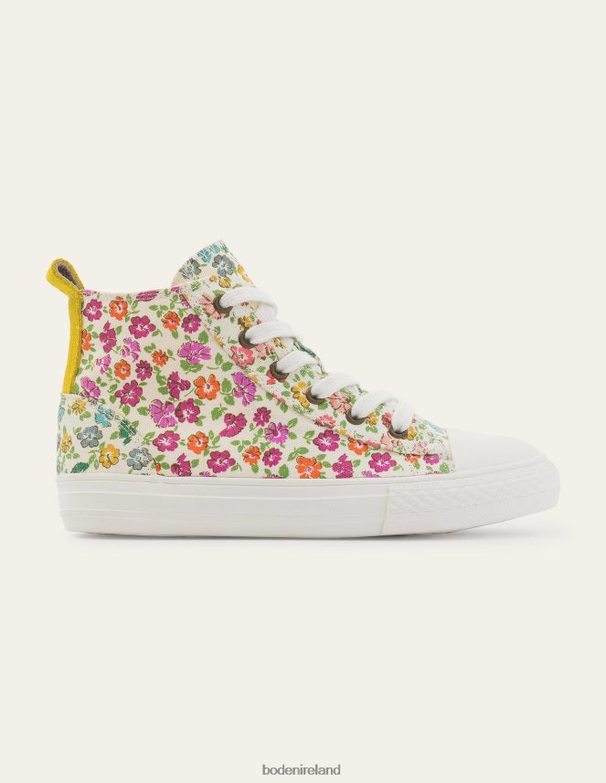 Pink Floral Footwear High Tops Boden Girls L466L62672