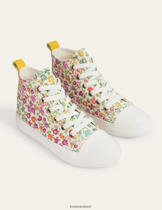 Pink Floral Footwear High Tops Boden Girls L466L62672