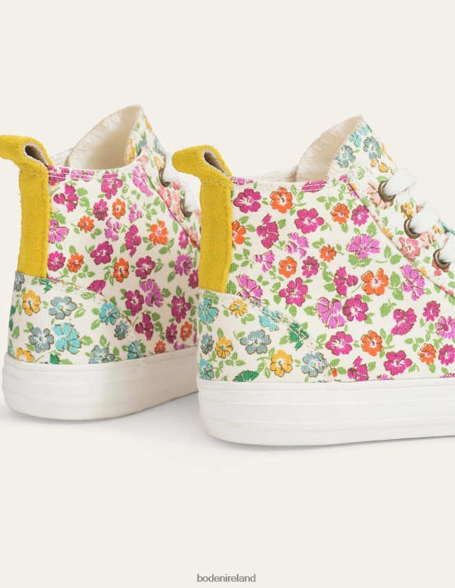 Pink Floral Footwear High Tops Boden Girls L466L62672
