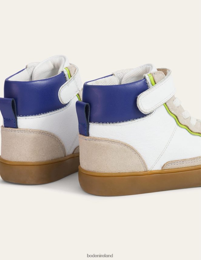 White Footwear Leather High Tops Boden Girls L466L62692