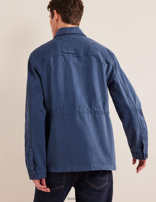 Laundered Navy Clothing Safari Jacket Boden Men L466L63507