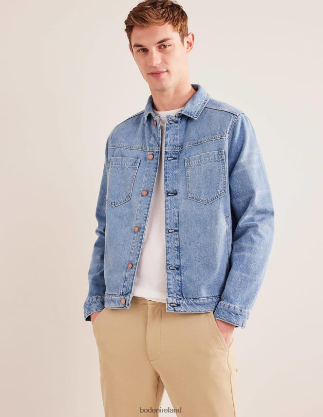 Mid Wash Clothing Denim Trucker Boden Men L466L63521