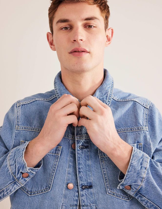 Mid Wash Clothing Denim Trucker Boden Men L466L63521