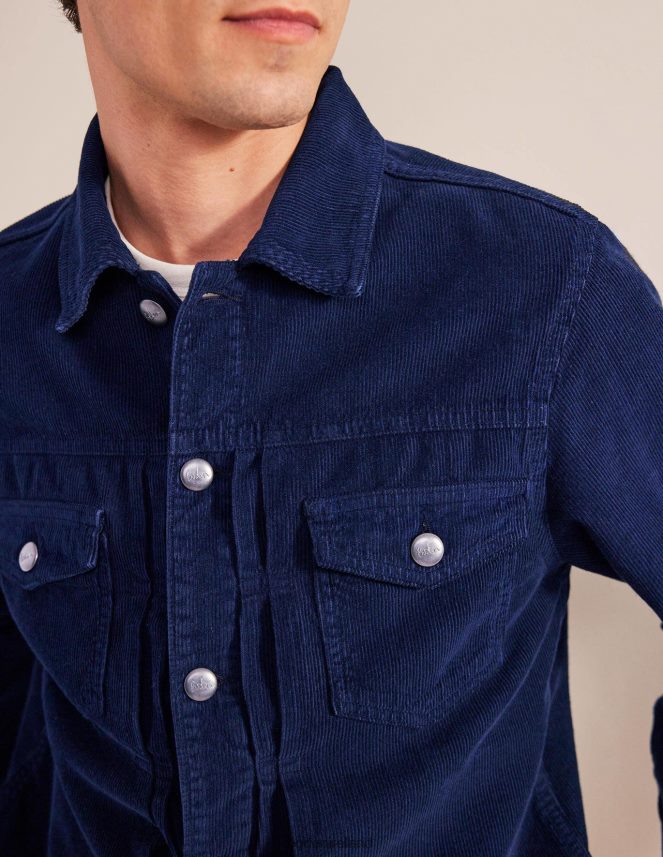 Navy Cord Clothing Cord Trucker Boden Men L466L63570